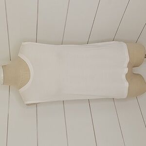 NWT Athleta large tall white modal rib crop tank